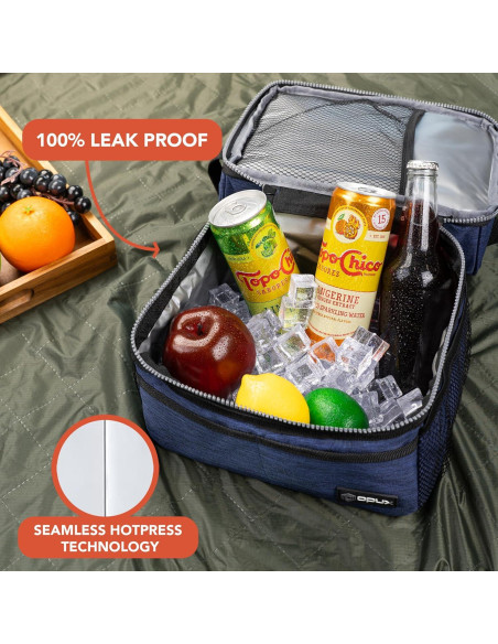 Caja de Almuerzo Aislada OPUX Doble Piso 12L Negra