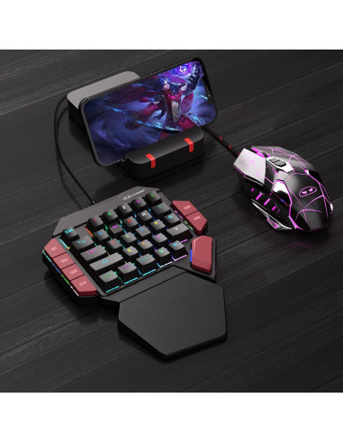 Teclado Mecánico para Juegos MageGee RGB 35 Teclas Rojo