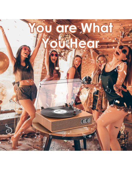 Tocadiscos Vintage DANFI AUDIO TE-2018 Bluetooth 3 Velocidades