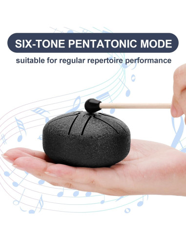 2 Tambores de Lengua de Acero ZhouBoat 7,62 cm 6 Notas