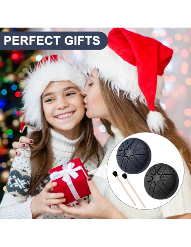 2 Tambores de Lengua de Acero ZhouBoat 7,62 cm 6 Notas