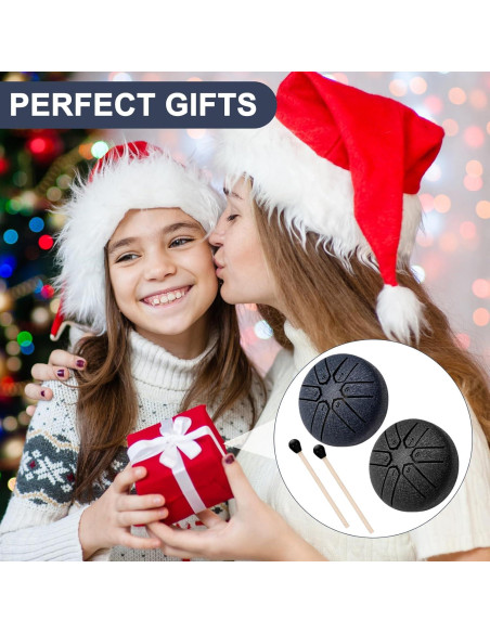 2 Tambores de Lengua de Acero ZhouBoat 7,62 cm 6 Notas