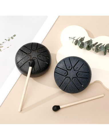 2 Tambores de Lengua de Acero ZhouBoat 7,62 cm 6 Notas