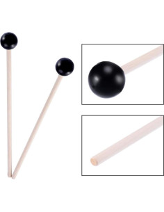 Mallets de Xilófono de Goma 2 Pcs LAN-XL 24.5 cm 2