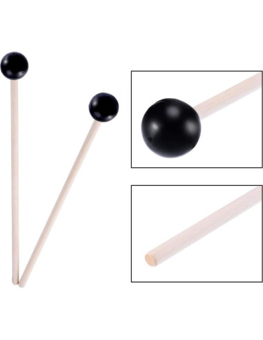 Mallets de Xilófono de Goma 2 Pcs LAN-XL 24.5 cm