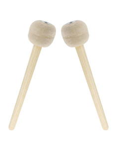 Biaungdo 2 Mallets de Tambor Fieltro 33 cm Beige