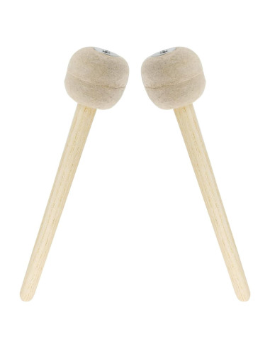 Biaungdo 2 Mallets de Tambor Fieltro 33 cm Beige