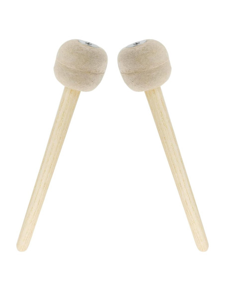 Biaungdo 2 Mallets de Tambor Fieltro 33 cm Beige
