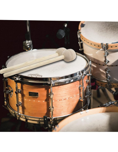 Biaungdo 2 Mallets de Tambor Fieltro 33 cm Beige