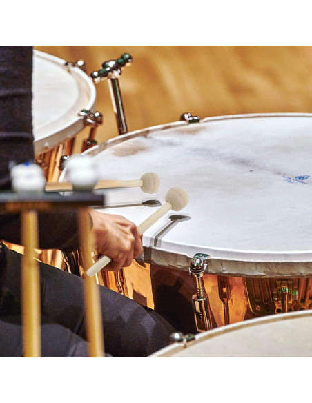 Biaungdo 2 Mallets de Tambor Fieltro 33 cm Beige