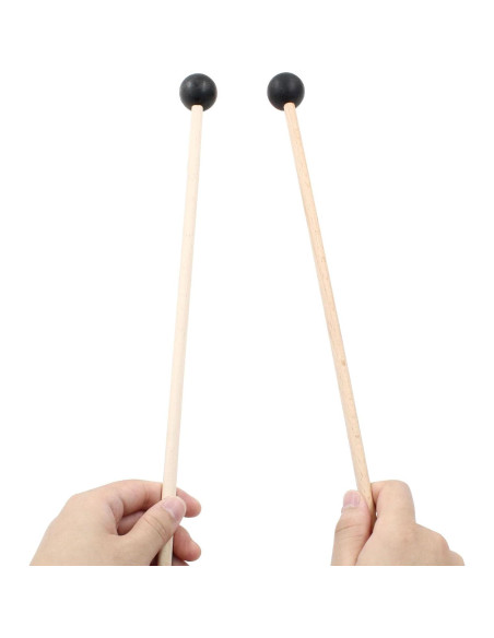 Mallets de Percusión Piutouyar 38 cm Goma y Madera 2 Pcs