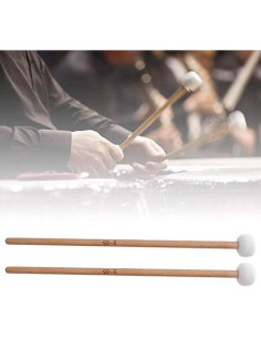 Baquetas de Tímpano Snare Bnineteenteam 2 Pcs Madera Fieltro 2