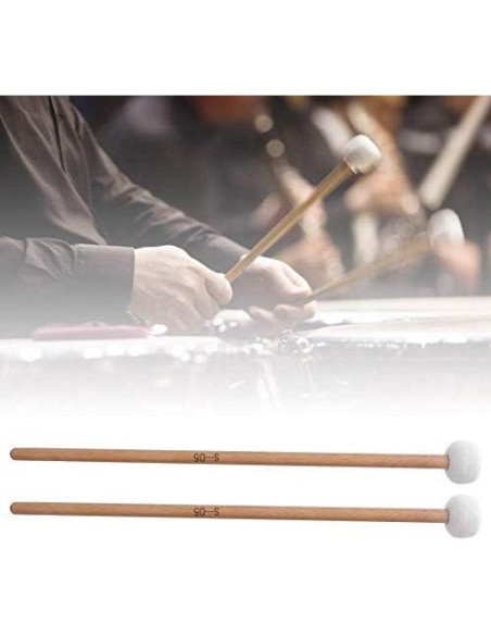 Baquetas de Tímpano Snare Bnineteenteam 2 Pcs Madera Fieltro