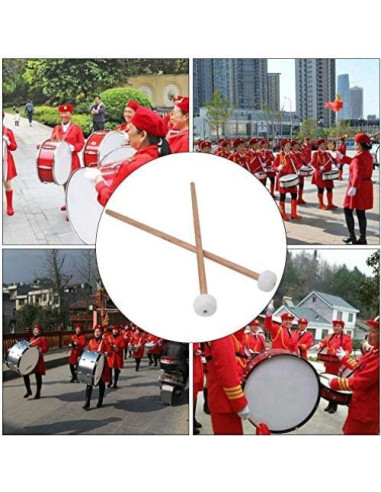 Baquetas de Tímpano Snare Bnineteenteam 2 Pcs Madera Fieltro