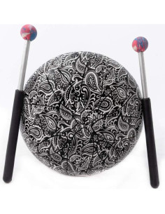 Tambor de Lengua Satnam 8 Notas 20 cm Acero Paisley Negro 2