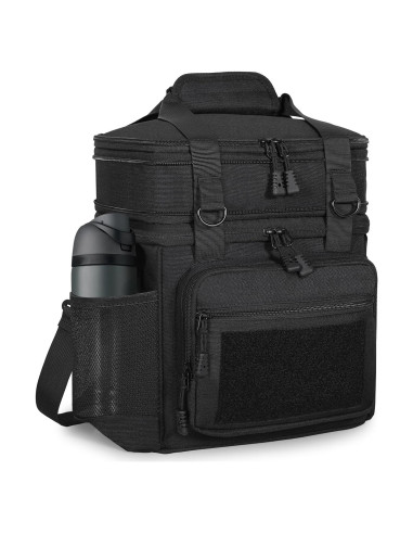 Caja de Almuerzo Aislada GLENKEY Doble Nivel 16L Negra