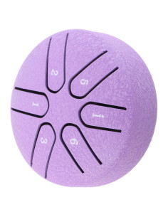 Tambor Handpan Mini Yosoo 6 Notas Acero 0.18 kg Púrpura