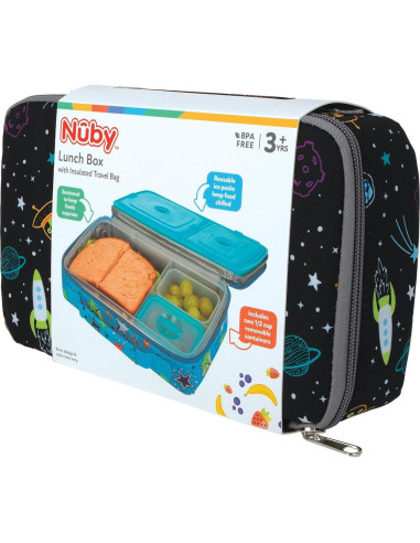Caja de Almuerzo Nuby Galáctica con Bolsa Aislada 3+ Años