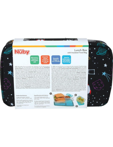 Caja de Almuerzo Nuby Galáctica con Bolsa Aislada 3+ Años