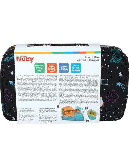 Caja de Almuerzo Nuby Galáctica con Bolsa Aislada 3+ Años