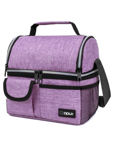 Bolsa de Almuerzo Aislada Opux Morado 10L Doble Compartimento