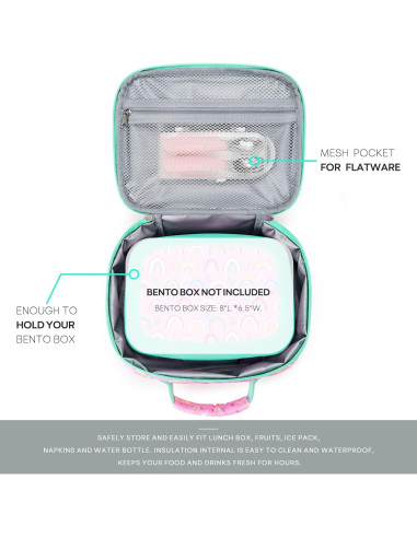 Caja de Almuerzo Aislada Mibasies 2.5L Arcoíris Rosa