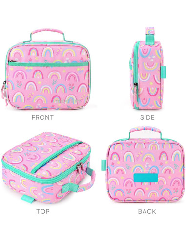 Caja de Almuerzo Aislada Mibasies 2.5L Arcoíris Rosa