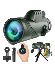 Monocular Telescopio 80x100 ASxmhGo Alta Potencia Verde