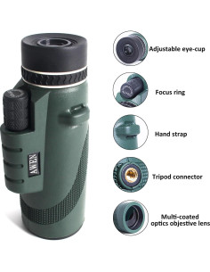 Telescopio Monocular 40X60 KAFENDA con Soporte para Smartphone 2