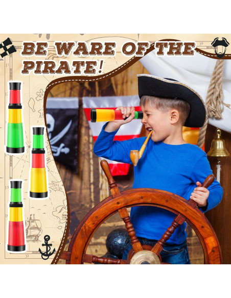 24 Telescopios Pirata de Plástico Foilswirl 8-15 cm Fiesta