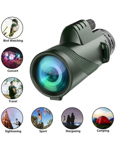 Monocular Alta Definición 80x100 Meonddizio con Trípode