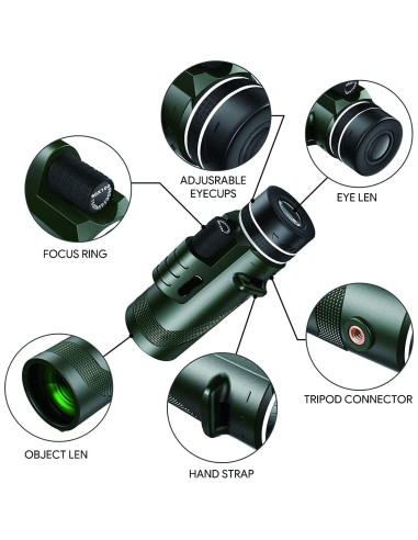 Monocular Telescopio 80x100 PhysioPhyx Alta Definición
