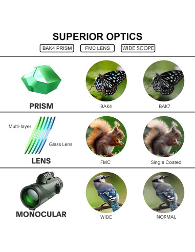 Monocular Telescopio 80x100 PhysioPhyx Alta Definición