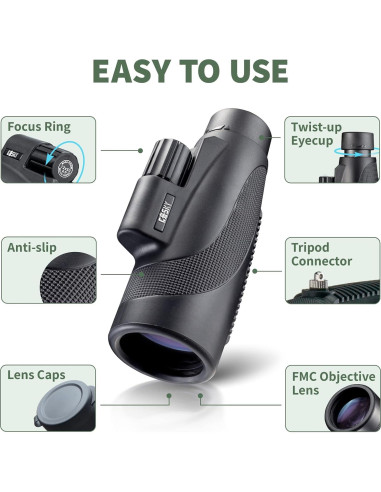 Telescopio Monocular Gosky Titan 12X50 Impermeable