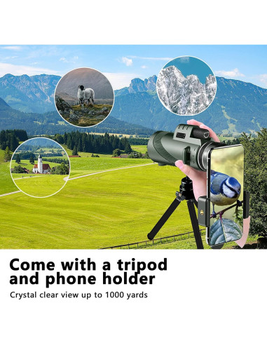 Monocular Telescopio 80x100 PhysioPhyx Alta Definición