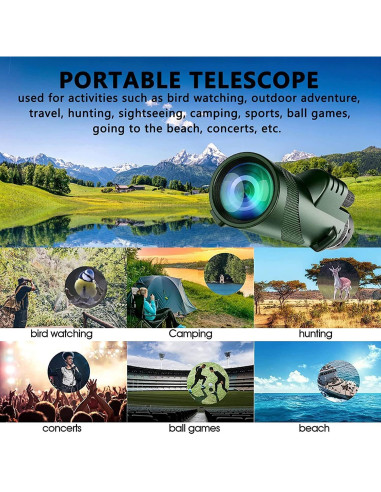 Monocular Telescopio 80x100 PhysioPhyx Alta Definición