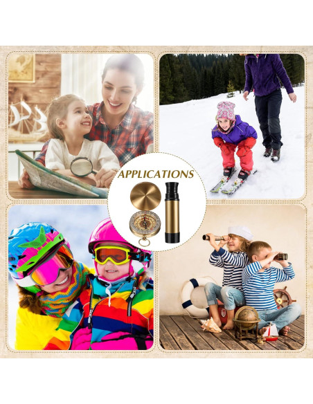 Telescopio Pirata Plegable con Brújula Juexica 22,66 cm