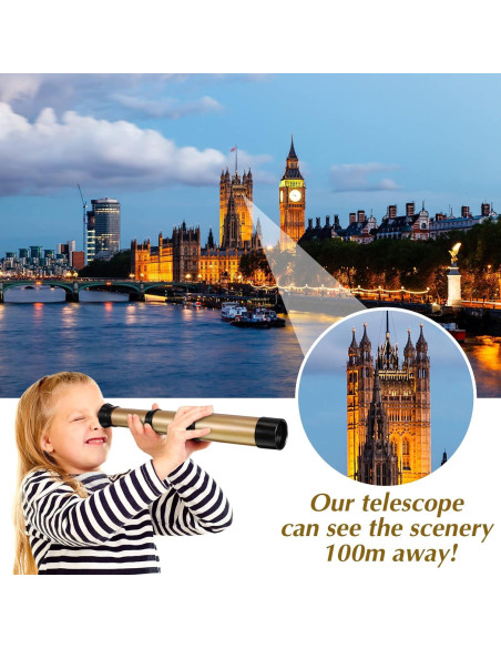 Telescopio Pirata Plegable con Brújula Juexica 22,66 cm