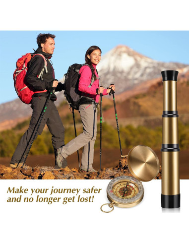 Telescopio Pirata Plegable con Brújula Juexica 22,66 cm