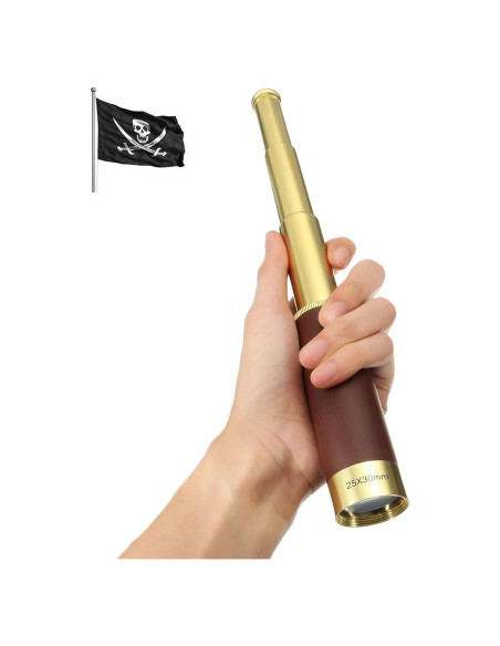 Telescopio Monóculo NewDoar 25x30 Aluminio Dorado
