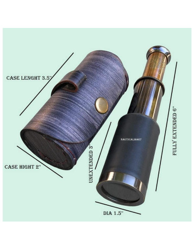 Telescopio de latón 15 cm NauticalMart con estuche