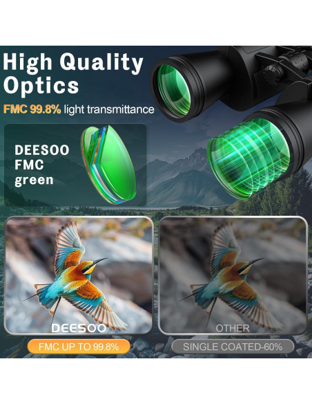 Binoculares Deesoo 20x52 HD para Observación de Aves