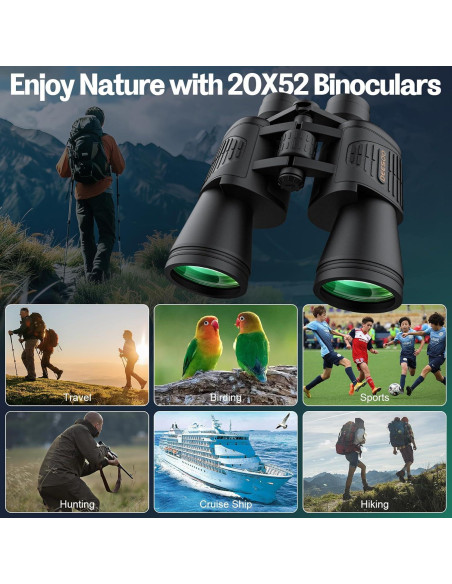 Binoculares Deesoo 20x52 HD para Observación de Aves