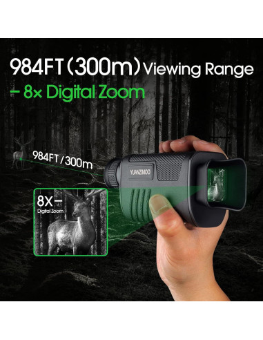 Monóculo Digital YUANZIMOO Visión Nocturna 8X 2000mAh