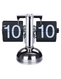 Reloj Digital Retro WoneNice con Caída - Negro, 16.5x20.5 cm