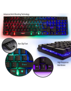 Paquete Gaming Orzly RX-250 Teclado, Ratón, Auriculares 2