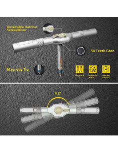 Juego de Destornilladores de Carraca Duka 24 en 1 Precisión 2