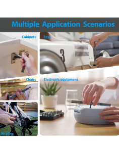 Kit de Destornillador de Carraca AMIR 42 en 1 con 40 Piezas 2