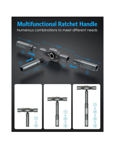 Juego de Destornilladores Magnéticos 24 en 1 AMIR con Mango Trinquete 2