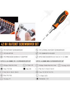 Juego de Destornilladores de Carraca 42 en 1 TOOLMAK 2